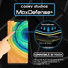 Folie Sticla CASEY STUDIOS compatibila cu Huawei Mate 30 Pro / Mate 30 Pro 5G, Full Glue, Duritate Militara, Ultra HD, Anti Zgarieturi, Anti Amprente, Anti Socuri, Margini Negre Negru
