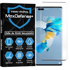 Folie Sticla CASEY STUDIOS compatibila cu Huawei Mate 40 Pro, Full Glue, Duritate Militara, Ultra HD, Anti Zgarieturi, Anti Amprente, Anti Socuri, Margini Negre