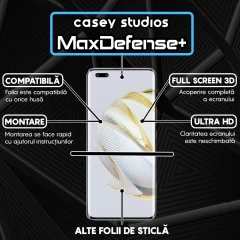 Folie Sticla CASEY STUDIOS compatibila cu Huawei nova 10 Pro, Full Glue, Duritate Militara, Ultra HD, Anti Zgarieturi, Anti Amprente, Anti Socuri, Margini Negre Negru