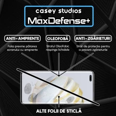 Folie Sticla CASEY STUDIOS compatibila cu Huawei nova 10 Pro, Full Glue, Duritate Militara, Ultra HD, Anti Zgarieturi, Anti Amprente, Anti Socuri, Margini Negre Negru