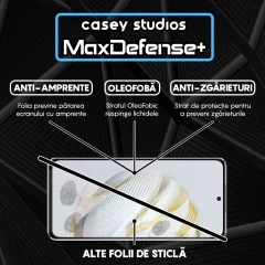 Folie Sticla CASEY STUDIOS compatibila cu Huawei nova 10 SE, Full Glue, Duritate Militara, Ultra HD, Anti Zgarieturi, Anti Amprente, Anti Socuri, Margini Negre Negru