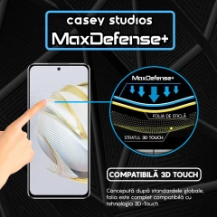 Folie Sticla CASEY STUDIOS compatibila cu Huawei nova 10 SE, Full Glue, Duritate Militara, Ultra HD, Anti Zgarieturi, Anti Amprente, Anti Socuri, Margini Negre Negru