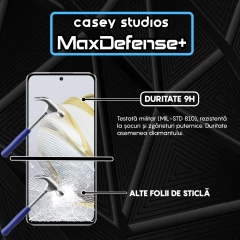 Folie Sticla CASEY STUDIOS compatibila cu Huawei nova 10 SE, Full Glue, Duritate Militara, Ultra HD, Anti Zgarieturi, Anti Amprente, Anti Socuri, Margini Negre Negru