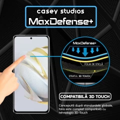 Folie Sticla CASEY STUDIOS compatibila cu Huawei nova 10, Full Glue, Duritate Militara, Ultra HD, Anti Zgarieturi, Anti Amprente, Anti Socuri, Margini Negre Negru