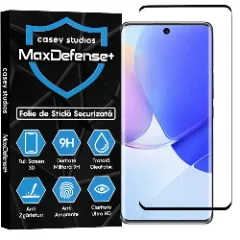 Folie Sticla CASEY STUDIOS compatibila cu Huawei nova 9 SE, Full Glue, Duritate Militara, Ultra HD, Anti Zgarieturi, Anti Amprente, Anti Socuri, Margini Negre Negru