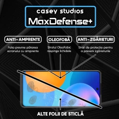 Folie Sticla CASEY STUDIOS compatibila cu Huawei P smart 2021, Full Glue, Duritate Militara, Ultra HD, Anti Zgarieturi, Anti Amprente, Anti Socuri, Margini Negre Negru