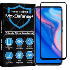 Folie Sticla CASEY STUDIOS compatibila cu Huawei P Smart Z / Y9 Prime 2019, Full Glue, Duritate Militara, Ultra HD, Anti Zgarieturi, Anti Amprente, Anti Socuri, Margini Negre