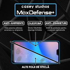 Folie Sticla CASEY STUDIOS compatibila cu Huawei P20 lite, Full Glue, Duritate Militara, Ultra HD, Anti Zgarieturi, Anti Amprente, Anti Socuri, Margini Negre Negru