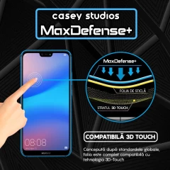 Folie Sticla CASEY STUDIOS compatibila cu Huawei P20 lite, Full Glue, Duritate Militara, Ultra HD, Anti Zgarieturi, Anti Amprente, Anti Socuri, Margini Negre Negru