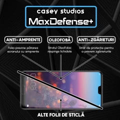 Folie Sticla CASEY STUDIOS compatibila cu Huawei P20, Full Glue, Duritate Militara, Ultra HD, Anti Zgarieturi, Anti Amprente, Anti Socuri, Margini Negre Negru