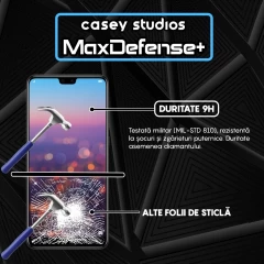 Folie Sticla CASEY STUDIOS compatibila cu Huawei P20, Full Glue, Duritate Militara, Ultra HD, Anti Zgarieturi, Anti Amprente, Anti Socuri, Margini Negre Negru