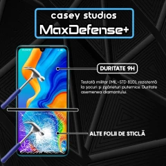 Folie Sticla CASEY STUDIOS compatibila cu Huawei P30 Lite / P30 Lite New Edition, Full Glue, Duritate Militara, Ultra HD, Anti Zgarieturi, Anti Amprente, Anti Socuri, Margini Negre Negru