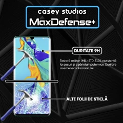Folie Sticla CASEY STUDIOS compatibila cu Huawei P30 Pro / P30 Pro New Edition, Full Glue, Duritate Militara, Ultra HD, Anti Zgarieturi, Anti Amprente, Anti Socuri, Margini Negre Negru