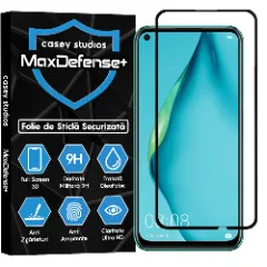 Folie Sticla CASEY STUDIOS compatibila cu Huawei P40 Lite 5G, Full Glue, Duritate Militara, Ultra HD, Anti Zgarieturi, Anti Amprente, Anti Socuri, Margini Negre Negru
