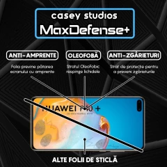 Folie Sticla CASEY STUDIOS compatibila cu Huawei P40, Full Glue, Duritate Militara, Ultra HD, Anti Zgarieturi, Anti Amprente, Anti Socuri, Margini Negre Negru