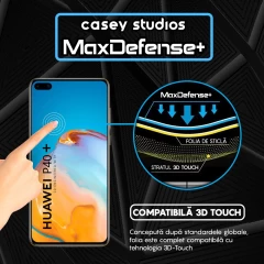 Folie Sticla CASEY STUDIOS compatibila cu Huawei P40, Full Glue, Duritate Militara, Ultra HD, Anti Zgarieturi, Anti Amprente, Anti Socuri, Margini Negre Negru