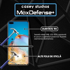 Folie Sticla CASEY STUDIOS compatibila cu Huawei P40, Full Glue, Duritate Militara, Ultra HD, Anti Zgarieturi, Anti Amprente, Anti Socuri, Margini Negre Negru