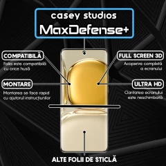 Folie Sticla CASEY STUDIOS compatibila cu Huawei P50, Full Glue, Duritate Militara, Ultra HD, Anti Zgarieturi, Anti Amprente, Anti Socuri, Margini Negre Negru