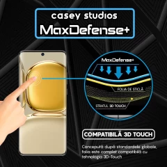Folie Sticla CASEY STUDIOS compatibila cu Huawei P50, Full Glue, Duritate Militara, Ultra HD, Anti Zgarieturi, Anti Amprente, Anti Socuri, Margini Negre Negru