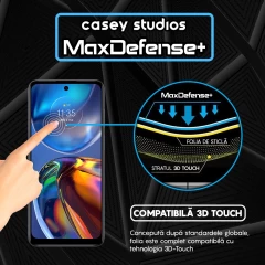 Folie Sticla CASEY STUDIOS compatibila cu Motorola Moto E32 / Moto E32s, Full Glue, Duritate Militara, Ultra HD, Anti Zgarieturi, Anti Amprente, Anti Socuri, Margini Negre Negru