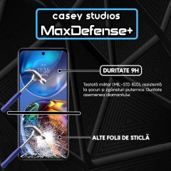 Folie Sticla CASEY STUDIOS compatibila cu Motorola Moto E32 / Moto E32s, Full Glue, Duritate Militara, Ultra HD, Anti Zgarieturi, Anti Amprente, Anti Socuri, Margini Negre Negru