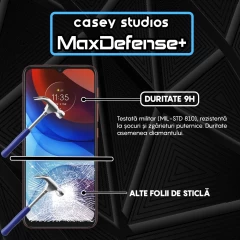 Folie Sticla CASEY STUDIOS compatibila cu Motorola Moto E7 Power / Moto E7i Power, Full Glue, Duritate Militara, Ultra HD, Anti Zgarieturi, Anti Amprente, Anti Socuri, Margini Negre