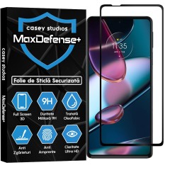 Folie Sticla CASEY STUDIOS compatibila cu Motorola Moto Edge X30, Full Glue, Duritate Militara, Ultra HD, Anti Zgarieturi, Anti Amprente, Anti Socuri, Margini Negre