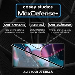 Folie Sticla CASEY STUDIOS compatibila cu Motorola Moto Edge X30, Full Glue, Duritate Militara, Ultra HD, Anti Zgarieturi, Anti Amprente, Anti Socuri, Margini Negre Negru