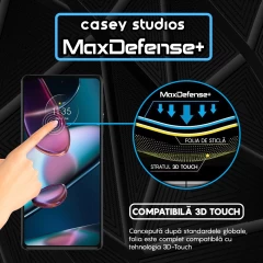 Folie Sticla CASEY STUDIOS compatibila cu Motorola Moto Edge X30, Full Glue, Duritate Militara, Ultra HD, Anti Zgarieturi, Anti Amprente, Anti Socuri, Margini Negre Negru