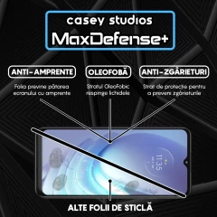 Folie Sticla CASEY STUDIOS compatibila cu Motorola Moto G50, Full Glue, Duritate Militara, Ultra HD, Anti Zgarieturi, Anti Amprente, Anti Socuri, Margini Negre Negru