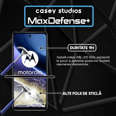 Folie Sticla CASEY STUDIOS compatibila cu Motorola Moto G51 5G, Full Glue, Duritate Militara, Ultra HD, Anti Zgarieturi, Anti Amprente, Anti Socuri, Margini Negre Negru