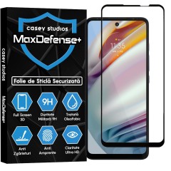Folie Sticla CASEY STUDIOS compatibila cu Motorola Moto G60 / Moto G60S, Full Glue, Duritate Militara, Ultra HD, Anti Zgarieturi, Anti Amprente, Anti Socuri, Margini Negre
