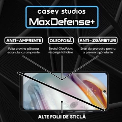 Folie Sticla CASEY STUDIOS compatibila cu Motorola Moto G60 / Moto G60S, Full Glue, Duritate Militara, Ultra HD, Anti Zgarieturi, Anti Amprente, Anti Socuri, Margini Negre Negru