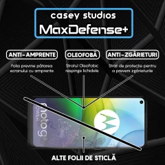 Folie Sticla CASEY STUDIOS compatibila cu Motorola Moto G9 Power, Full Glue, Duritate Militara, Ultra HD, Anti Zgarieturi, Anti Amprente, Anti Socuri, Margini Negre Negru