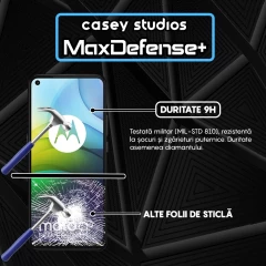Folie Sticla CASEY STUDIOS compatibila cu Motorola Moto G9 Power, Full Glue, Duritate Militara, Ultra HD, Anti Zgarieturi, Anti Amprente, Anti Socuri, Margini Negre Negru