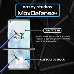 Folie Sticla CASEY STUDIOS compatibila cu OnePlus 8 Pro, Full Glue, Duritate Militara, Ultra HD, Anti Zgarieturi, Anti Amprente, Anti Socuri, Margini Negre Negru