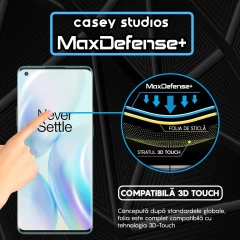 Folie Sticla CASEY STUDIOS compatibila cu OnePlus 8, Full Glue, Duritate Militara, Ultra HD, Anti Zgarieturi, Anti Amprente, Anti Socuri, Margini Negre Negru