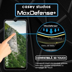 Folie Sticla CASEY STUDIOS compatibila cu Oppo A15 / A15s / A16 / A16s / A54s, Full Glue, Duritate Militara, Ultra HD, Anti Zgarieturi, Anti Amprente, Anti Socuri, Margini Negre Negru