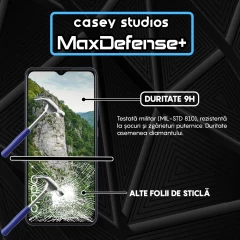 Folie Sticla CASEY STUDIOS compatibila cu Oppo A15 / A15s / A16 / A16s / A54s, Full Glue, Duritate Militara, Ultra HD, Anti Zgarieturi, Anti Amprente, Anti Socuri, Margini Negre Negru