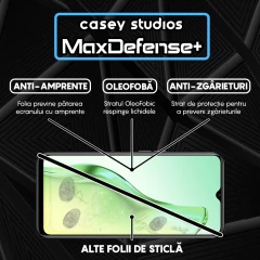 Folie Sticla CASEY STUDIOS compatibila cu Oppo A31, Full Glue, Duritate Militara, Ultra HD, Anti Zgarieturi, Anti Amprente, Anti Socuri, Margini Negre Negru