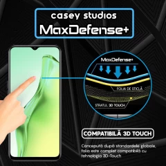 Folie Sticla CASEY STUDIOS compatibila cu Oppo A31, Full Glue, Duritate Militara, Ultra HD, Anti Zgarieturi, Anti Amprente, Anti Socuri, Margini Negre Negru