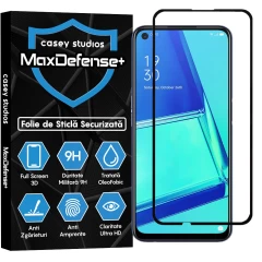 Folie Sticla CASEY STUDIOS compatibila cu Oppo A52 / A72 4G, Full Glue, Duritate Militara, Ultra HD, Anti Zgarieturi, Anti Amprente, Anti Socuri, Margini Negre Negru