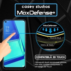 Folie Sticla CASEY STUDIOS compatibila cu Oppo A52 / A72 4G, Full Glue, Duritate Militara, Ultra HD, Anti Zgarieturi, Anti Amprente, Anti Socuri, Margini Negre Negru