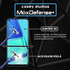 Folie Sticla CASEY STUDIOS compatibila cu Oppo A52 / A72 4G, Full Glue, Duritate Militara, Ultra HD, Anti Zgarieturi, Anti Amprente, Anti Socuri, Margini Negre Negru