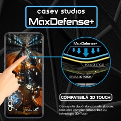 Folie Sticla CASEY STUDIOS compatibila cu Oppo A74 4G / A94 4G / A94 5G / A95 / Find X5 Lite / Reno5 Lite / Reno5 Lite / Reno5 Z / Reno7 5G, Full Glue, Duritate Militara, Ultra HD, Anti Zgarieturi, Anti Amprente, Anti Socuri, Margini Negre Negru
