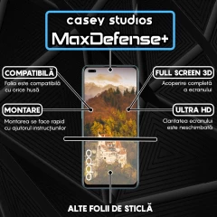 Folie Sticla CASEY STUDIOS compatibila cu Oppo Reno4 Lite, Full Glue, Duritate Militara, Ultra HD, Anti Zgarieturi, Anti Amprente, Anti Socuri, Margini Negre Negru