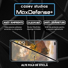 Folie Sticla CASEY STUDIOS compatibila cu Oppo Reno4 Lite, Full Glue, Duritate Militara, Ultra HD, Anti Zgarieturi, Anti Amprente, Anti Socuri, Margini Negre Negru