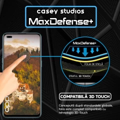 Folie Sticla CASEY STUDIOS compatibila cu Oppo Reno4 Lite, Full Glue, Duritate Militara, Ultra HD, Anti Zgarieturi, Anti Amprente, Anti Socuri, Margini Negre Negru