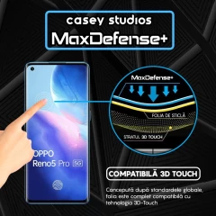 Folie Sticla CASEY STUDIOS compatibila cu Oppo Reno5 Pro 5G, Full Glue, Duritate Militara, Ultra HD, Anti Zgarieturi, Anti Amprente, Anti Socuri, Margini Negre Negru
