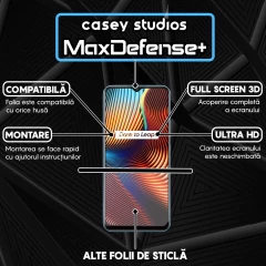 Folie Sticla CASEY STUDIOS compatibila cu Realme 7i / C11 / C11 (2021) / C15 / C21 / C21Y / C21Y / C25s / C25Y / Narzo 30A, Full Glue, Duritate Militara, Ultra HD, Anti Zgarieturi, Anti Amprente, Anti Socuri, Margini Negre Negru